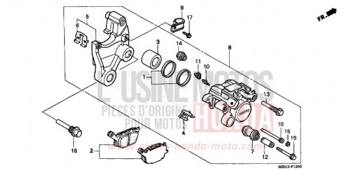 PINZA FRENO POSTERIORE VT1100C3W di 1998